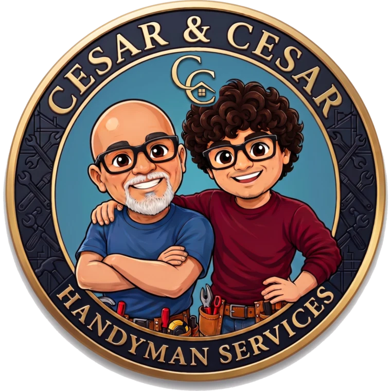Cesar & Cesar Handyman Services — father-and-son company badge