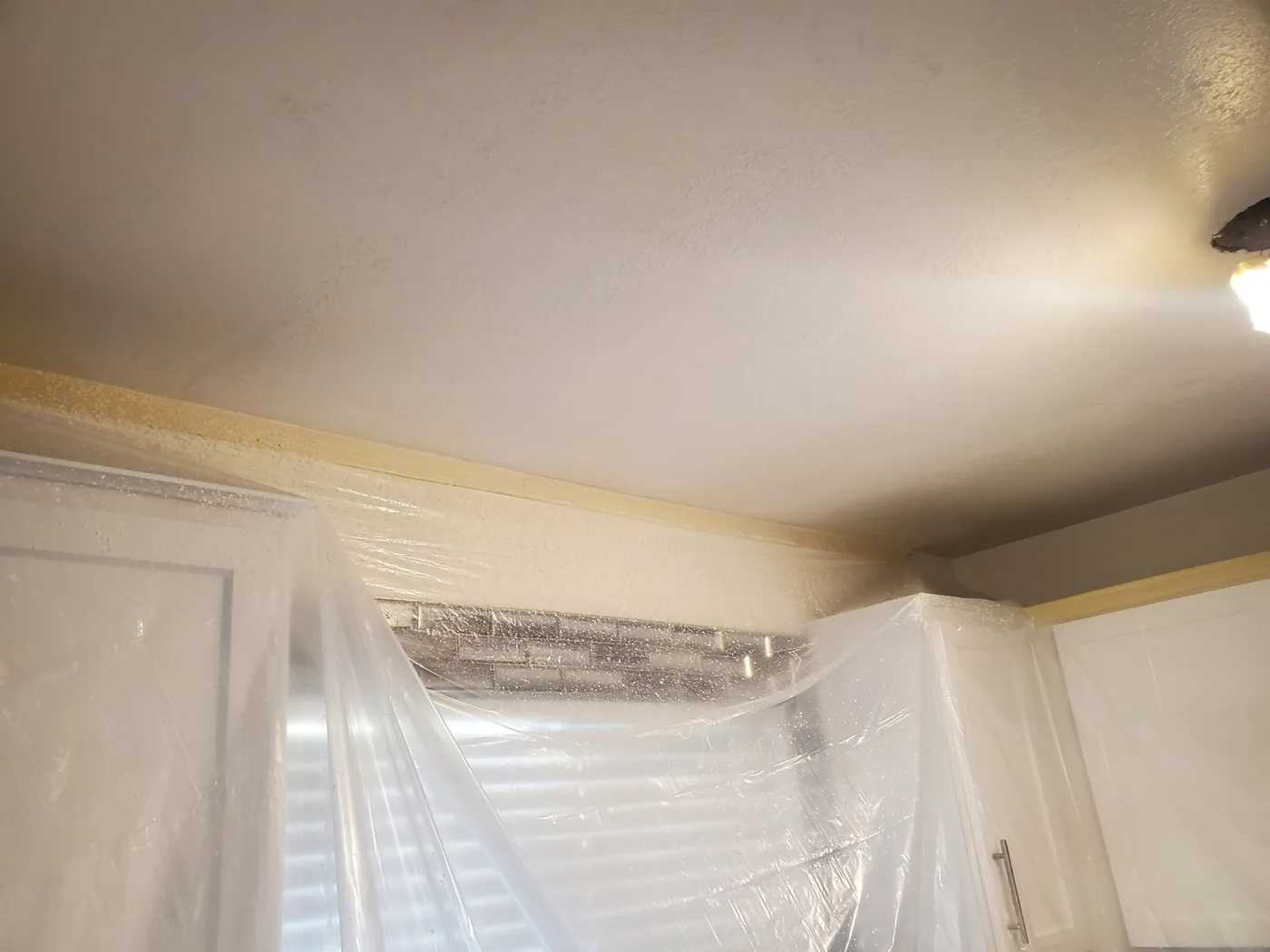 After: The same ceiling closed, finished, and ready for paint